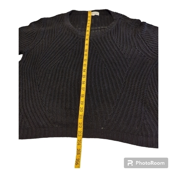 Bella Dahl knitted Mock Neck Linen-Blend Sweater women's SZ Large L black - Picture 8 of 11
